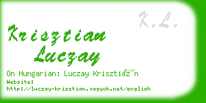 krisztian luczay business card